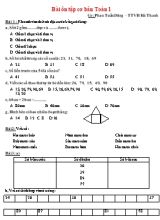 Bài ôn tập cơ bản Toán 1 - Phan Tuấn Dũng